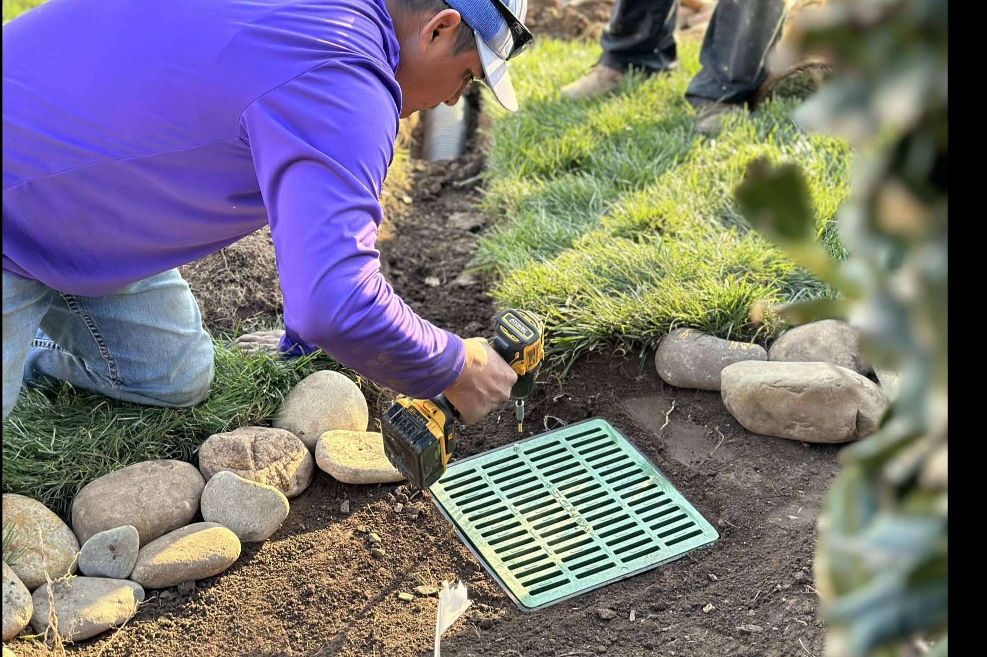 What is the purpose of installing a French drain in the home?